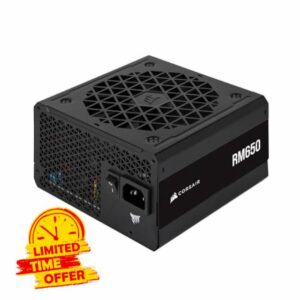 CORSAIR RM650 80 PLUS Gold Fully Modular Low-Noise ATX 650 Watt Power Supply - UK - Black