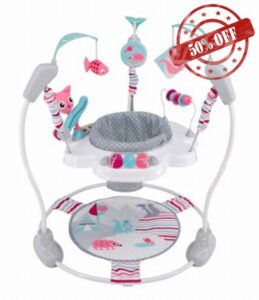 LADIDA Stationary Jumperoo Baby Bouncer Chair Acrobat - 360° Rotating Seat