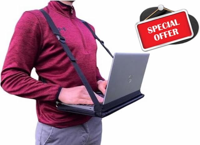 Laptop Harness - Hands Free Portable Wareable Desk for Laptop 17" Tablet