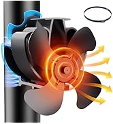 Drcokars Stove Fan, Log Burner Fan, Magnetic Chimney Fan Silent, 4 Blade Heat Powered Wood Burner...