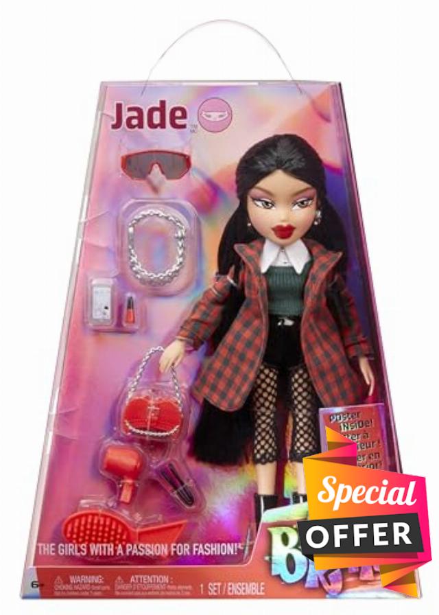 Bratz Alwayz Fashion Doll - Jade - With 10 Accessories and Poster - Kids Toy - Great for Ages 6 and Olde
