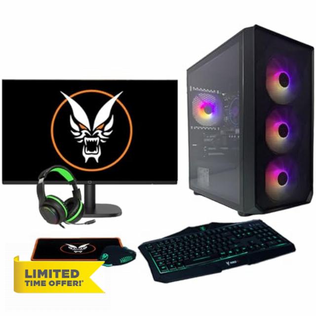 Fierce PC Gaming 24" Monitor Bundle - Intel Core i5 12400F 2.5-4.4GHz
