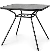 SFAREST Garden Side Table, Patio Fir Wood Bistro End Table, Outdoor Portable Small Coffee Table f...
