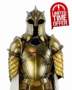 Medieval Steel Kingsguard Half Body Armor Suit ~ SCA Larp Warrior Knight Armour Suit ~ Kingslayer Jaime Lannister Armour ~ Halloween Costume