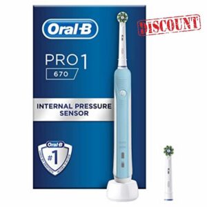 Oral-B Pro 1 Electric Toothbrushes For Adults With Pressure Sensor
