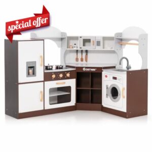 COSTWAY Kids Corner Play Kitchen