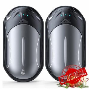 2-Pack Hand Warmer Rechargeable 6000mAh OUTJUT Portable Pocket Warmer 3 Heating Modes USB Electric Split Rechargeable Hand Warmer Suitable for Outdoor Sports