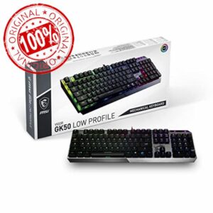 MSI Vigor GK50 Low Profile Mechanical Gaming Keyboard (UK Layout) - Kailh Choc White Low Profile Switches (Clicky)