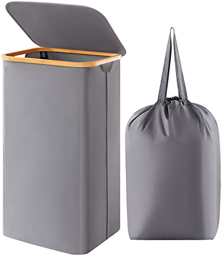 Clothes Hampers for Laundry with Bamboo Handles and A Removable Laundry Bag