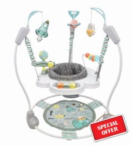 LADIDA Stationary Jumperoo Baby Bouncer Chair Acrobat - 360° Rotating Seat