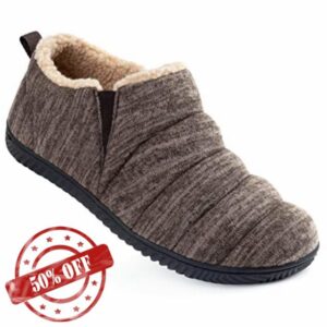 ZIZOR Men's Cozy Memory Foam Slippers with Plush Fleece Lined