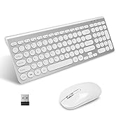 LeadsaiL Wireless Keyboard and Mouse Set, Wireless USB Mouse and Compact Computer Keyboards Combo...