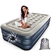 iDOO Air Bed, Inflatable Bed with Built-in Electric Pump, Double King Size 3 Mins Quick Self-Infl...