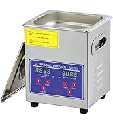 CREWORKS Ultrasonic Cleaner with Digital Timer,Portable 1L Ultrasonic Cavitation Machine, 304 Sta...