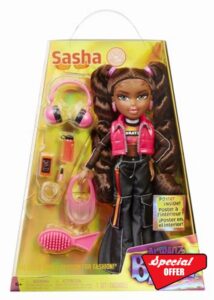 Bratz Alwayz Fashion Doll - Sasha - With 10 Accessories and Poster - Kids Toy - Great for Ages 6 and Olde