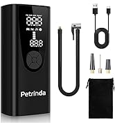 Petrinda Car Tyre Inflator Air Compressor, 12V Portable Car Tyre Pump, Auto Shut Off Feature, 150...
