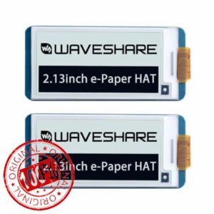 Waveshare 2PCS 2.13inch E-Ink Display HAT V4 Version Compatible with Raspberry Pi 4B/3B+/3B/2B/B+/A+/Zero/Zero W/WH/Zero 2W Series Boards 250x122 Resolution SPI Interface Supports Partial Refresh