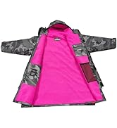 Waterproof Oversize Swimming Changing Robe, Adult Windproof Hooded Surf Poncho Coat Swim Towel - ...