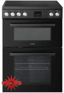Teknix TKED64INDB 60cm Induction Double Oven Electric Cooker - Black            [Energy Class A]