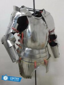 Medieval Half Suit of Armor Wearable LARP Fantasy Gothic Fighting Body Armour Breastplate & forearms shoulder Templar Sui