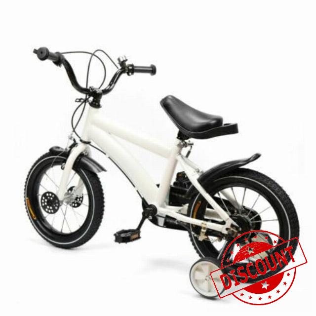 innytund Kids Bicycle 14 Inch Kids Bicycle Girls Boys Bicycle White Universal Kids Bike with Support Wheels and Seat handle Beginner Bike Kid's for Girls and Boys 3-8 years and more
