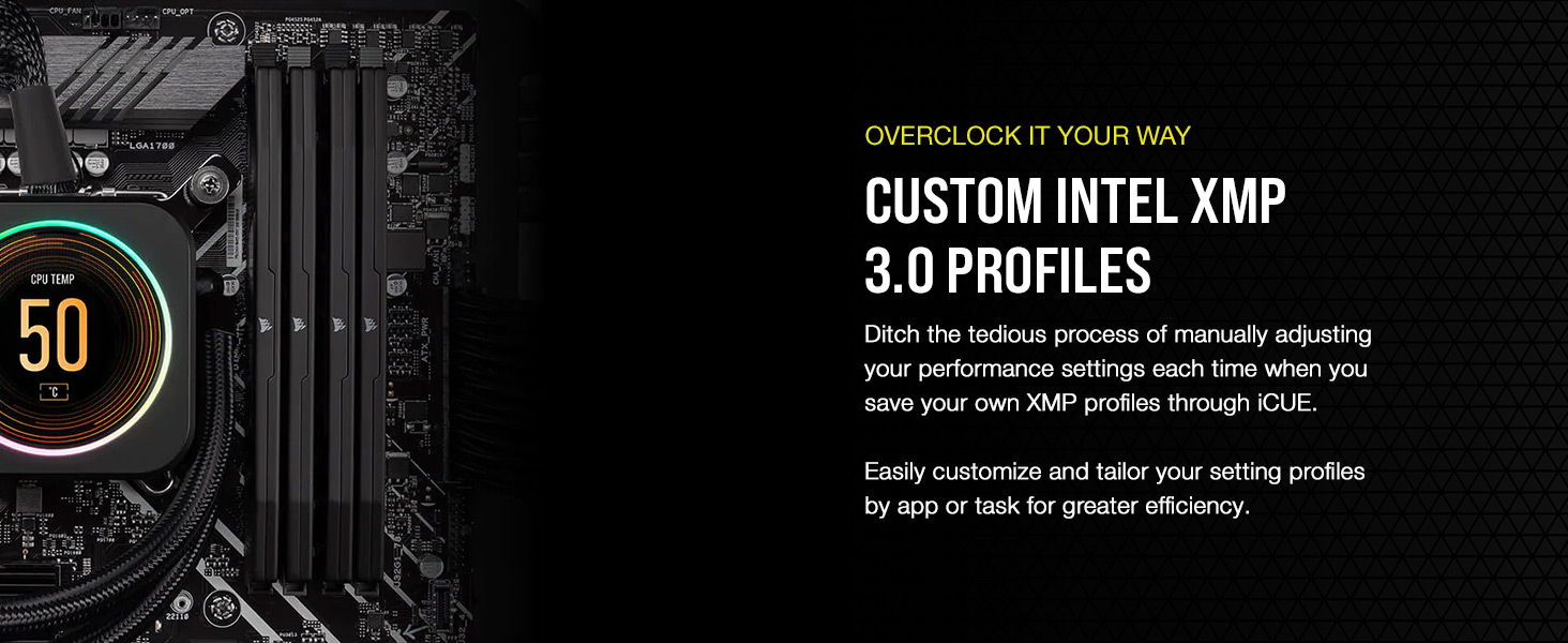 VOLTAGE REGULATION, iCUE software control, stable overclocking