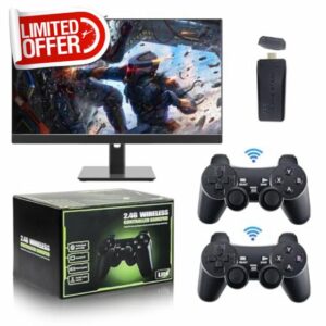 AUFGLO Retro Games Console - Video Game Consoles with 2Pack Game Controllers