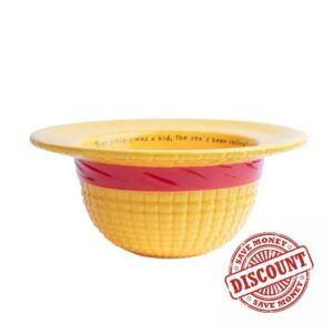 Grupo Erik One Piece Netflix Bowl | 500 ml / 16.9 oz - 8 x 3.4 x 8 inches / 20.2 x 8.7 x 20.2 cm | Cereal Bowl | Ceramic Bowl | Popcorn Bowl | Kitchen Decor | One Piece Merchandise | Straw Ha