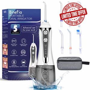 Water Flosser for Teeth Cordless with 5 Modes