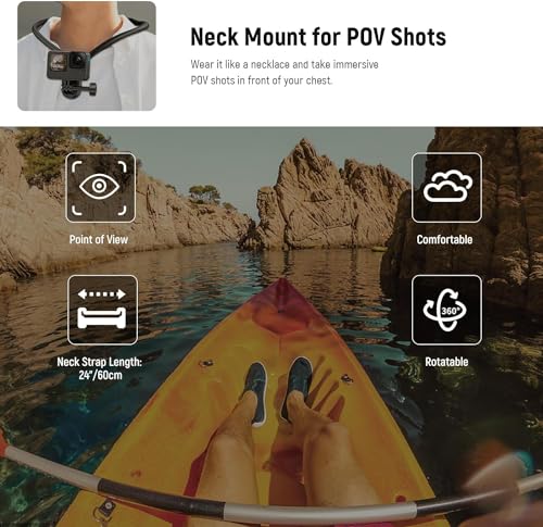 Quick Release Flexible POV Action Camera Neck Mount Adapter & Holder