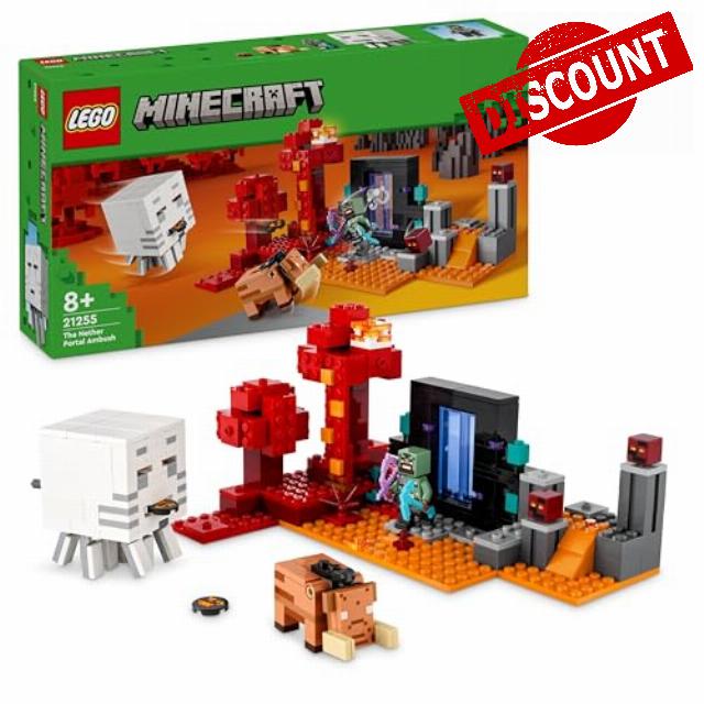 LEGO Minecraft The Nether Portal Ambush Adventure Set