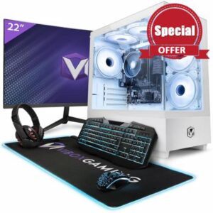 Vibox I-72 Gaming PC - 21.5" Monitor Bundle - Quad Core AMD Ryzen 3200G Processor - Radeon Vega 8 Graphics - 16GB RAM - 1TB SSD - Windows 11 - WiFi