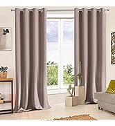 MAXIJIN Waterproof Curtains for Isolated Windows Blackout Curtains for Bedroom 2 Panels Thermal I...