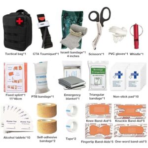 Emergency Survival Trauma Kit First Aid Bag First Aid Molle Pouch for Home Car Holiday & Workplace