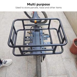 Large Capacity Rustproof Bicycle Rear Rack Basket for Adult Bikes