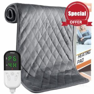 Heat Pads for Back Pain Relief - 16"x31" Electric Heating Pad for Neck and Shoulder Pain