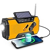 Emergency Weather Flashlight Radio,2023 Newest Crank Solar NOAA Radio with AM FM,Best Reception,4...