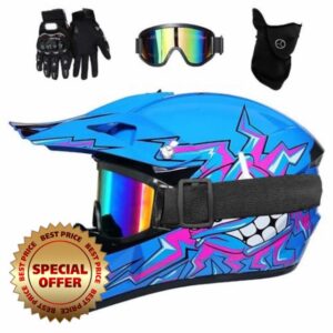 Youth Kids ATV Motocross Helmet Set