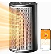 GoveeLife Smart Space Heater, 75° Oscillating Electric Ceramic Heater with Thermostat, App & Voic...