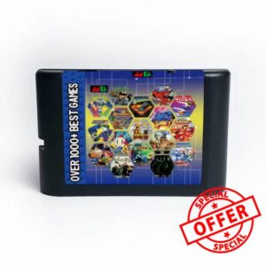 Gamevortex Super Cartridge 1000 in 1 Multi Games Cartridge for Sega Genesis Mega Drive 16Bit Classic Game Consoles