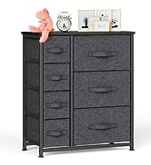 Pipishell Chest of Drawers, Fabric Storage Drawers with Wood Top and Large Storage Space, Easy to...