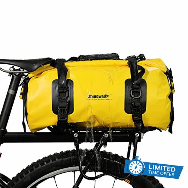 Sunydog 20L Waterproof Duffel Bag Multifunctional Cycling Bicycle Rear Seat Trunk Bag Bike Rack Pannier Bag Outdoor Camping Boating Kayaking Traveling Beach
