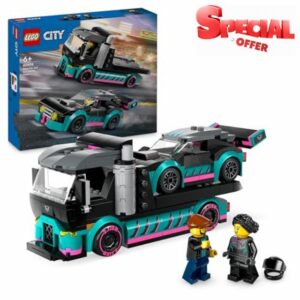 LEGO City Race Car and Car Carrier Truck Toy