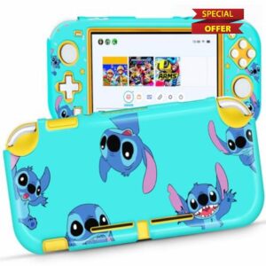 Koecya for Nintendo Switch Lite Case Cute Cartoon Character Design Cases Kawaii Fun Funny Fashion Hard Slim Protective Shell Cover Dockable Joycon for Kids Boys Teens Girls for Switch 2019 Blue