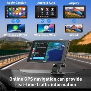 7-inch IPS Touchscreen Wireless Apple CarPlay with Light-Sensitive