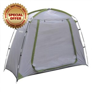 CalmGeek Waterproof Outdoor Bicycle Storage Shed Bike Tent Silver Coated Polyester Bike Shelter Space Saving Bicycle Garden Tool Storage Cove