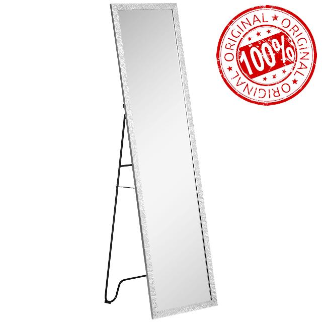 HOMCOM Full Length Mirror Free Standing Mirror Dressing Mirror with PS Frame Modern Wall Mirror for Living Room and Bedroom 34 x 144cm