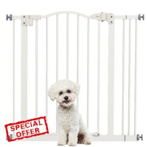 PawHut Pressure Fit Dog Stair Gate No Drilling Safety Gate Auto Close for Doorways