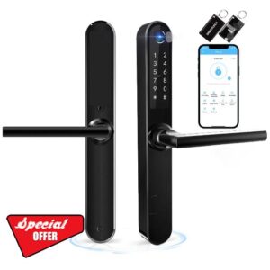 Ruveno Slim Smart Fingerprint Door Lock with Handles