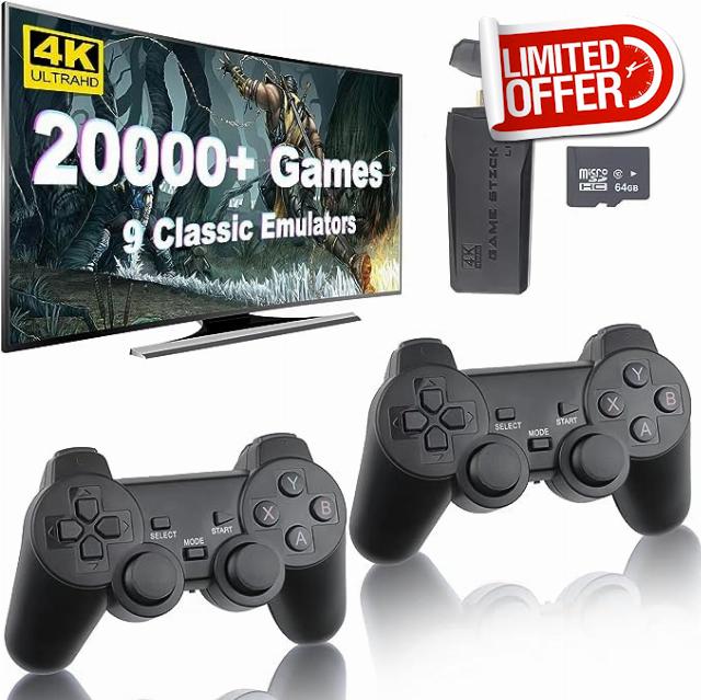PartySticks Retro Game Stick - Revisit Classic Games with Built-in 9 Emulators